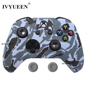 IVYUEEN Silicone Protective Skin Case for XBox One X S Controller Protector Water Transfer Printing Camouflage Cover Grips Caps - Azbrowse