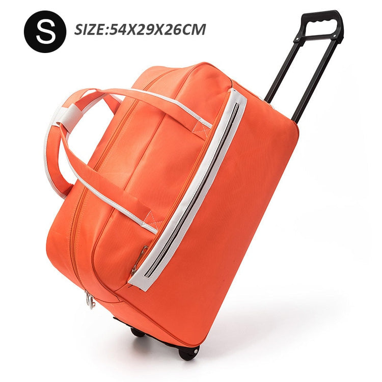 Striped Carry-Ons Bag Waterproof Nylon Trolly Bag For Traveling Men Travel Bags Foldable Cabin Suitcase With Wheels XA225C - Azbrowse