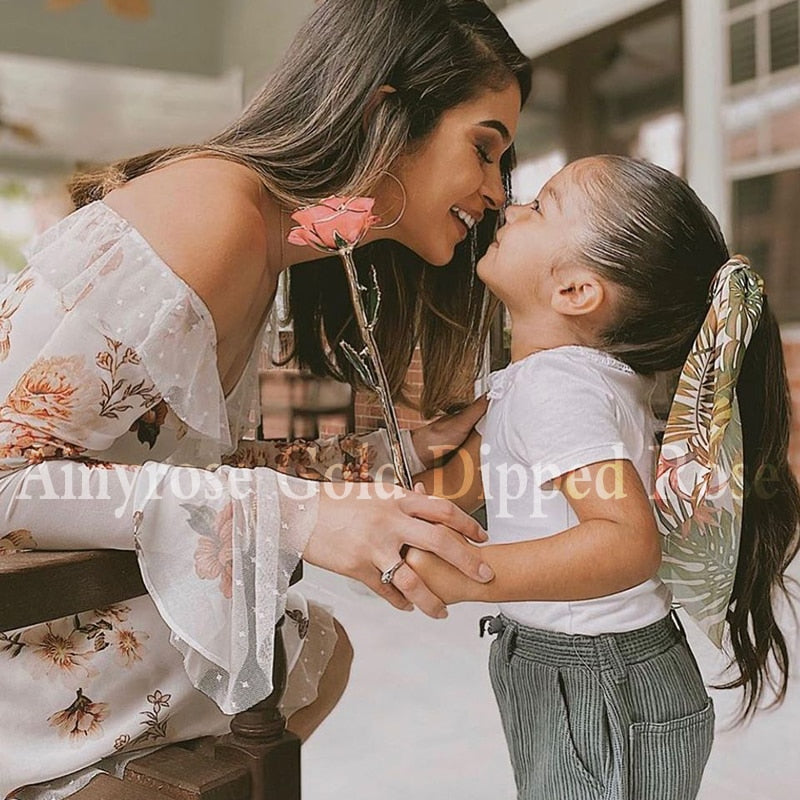 Gifts for Women 24k Gold Dipped Rose with Stand Eternal Flowers Forever Love In Box Girlfriend Wedding Valentine Gift for Her - Azbrowse