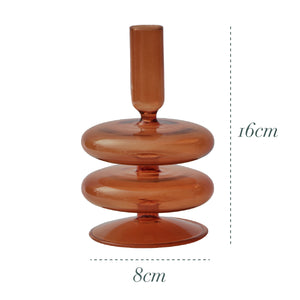 Glass Candle Stick Holders Taper Candles Holder for Candlestick Dinner Candles Party and Wedding Centerpieces Table Decoration - Azbrowse