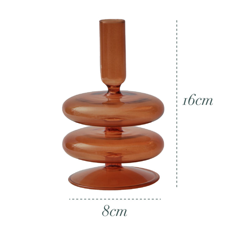 Glass Candle Stick Holders Taper Candles Holder for Candlestick Dinner Candles Party and Wedding Centerpieces Table Decoration - Azbrowse