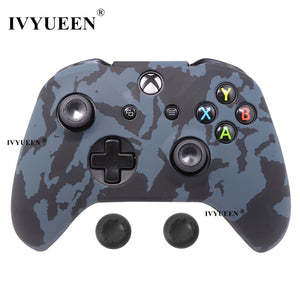 IVYUEEN Silicone Protective Skin Case for XBox One X S Controller Protector Water Transfer Printing Camouflage Cover Grips Caps - Azbrowse
