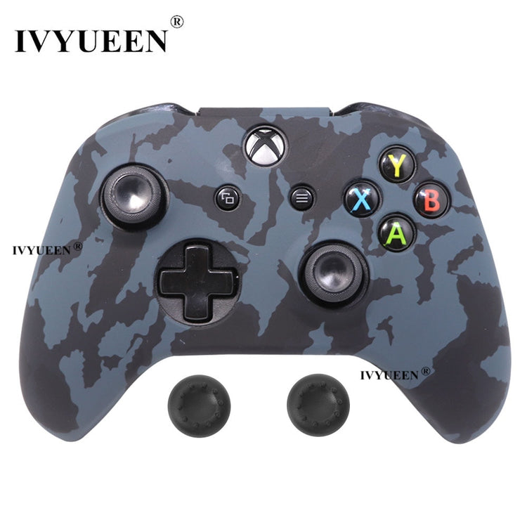 IVYUEEN Silicone Protective Skin Case for XBox One X S Controller Protector Water Transfer Printing Camouflage Cover Grips Caps - Azbrowse