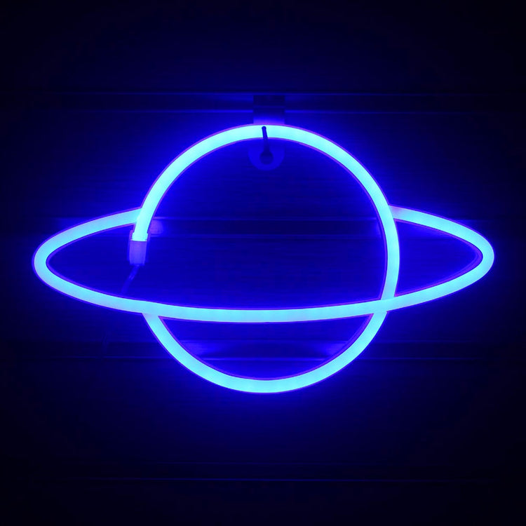 Planet LED Lights Neon Light Sign Bedroom Decor Neon Sign Night Lamp for Rooms Wall Art Bar Party USB or Battery Powered - Azbrowse