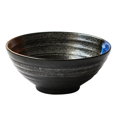 Japanese style 7.5 inch large bowl ramen bowl ceramic soup bowl retro tableware hat bowl trumpet bowl ceramic - Azbrowse