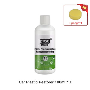 HGKJ 24 Plastic Exterior Recovery Restorer Trim Long-lasting Cleaner Agent Refresh Restoration Hydrophobic Coating Car Chemicals - Azbrowse