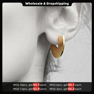Enfashion Punk Geometic Semi-circle Fan Stud Earring Gold Color Stainless Steel Earrings For Women Earrings oorbellen E5423 - Azbrowse