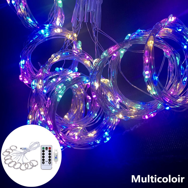 3M Garland Curtain Festoon Led Light Holiday Fairy Garden Lights Bedroom Decor Wedding Navidad New Year Christmas Decorations