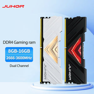 JUHOR Desktop Memoria Rams DDR4 8GB 16GB 32GB 3200MHz 3600MHz Ram  DIMM Gaming Dual Channel Memory Ram - Azbrowse