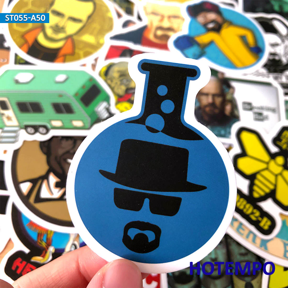 50PCS Breaking Bad Stickers Plot Crime Style TV Series Decals for Phone Laptop Guitar Skateboard Motorcycle Bike Luggage Sticker - Azbrowse