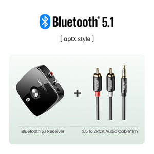 UGREEN Bluetooth RCA Receiver 5.1 aptX HD 3.5mm Jack Aux Wireless Adapter Music for TV Car RCA Bluetooth 5.0 3.5 Audio Receiver - Azbrowse