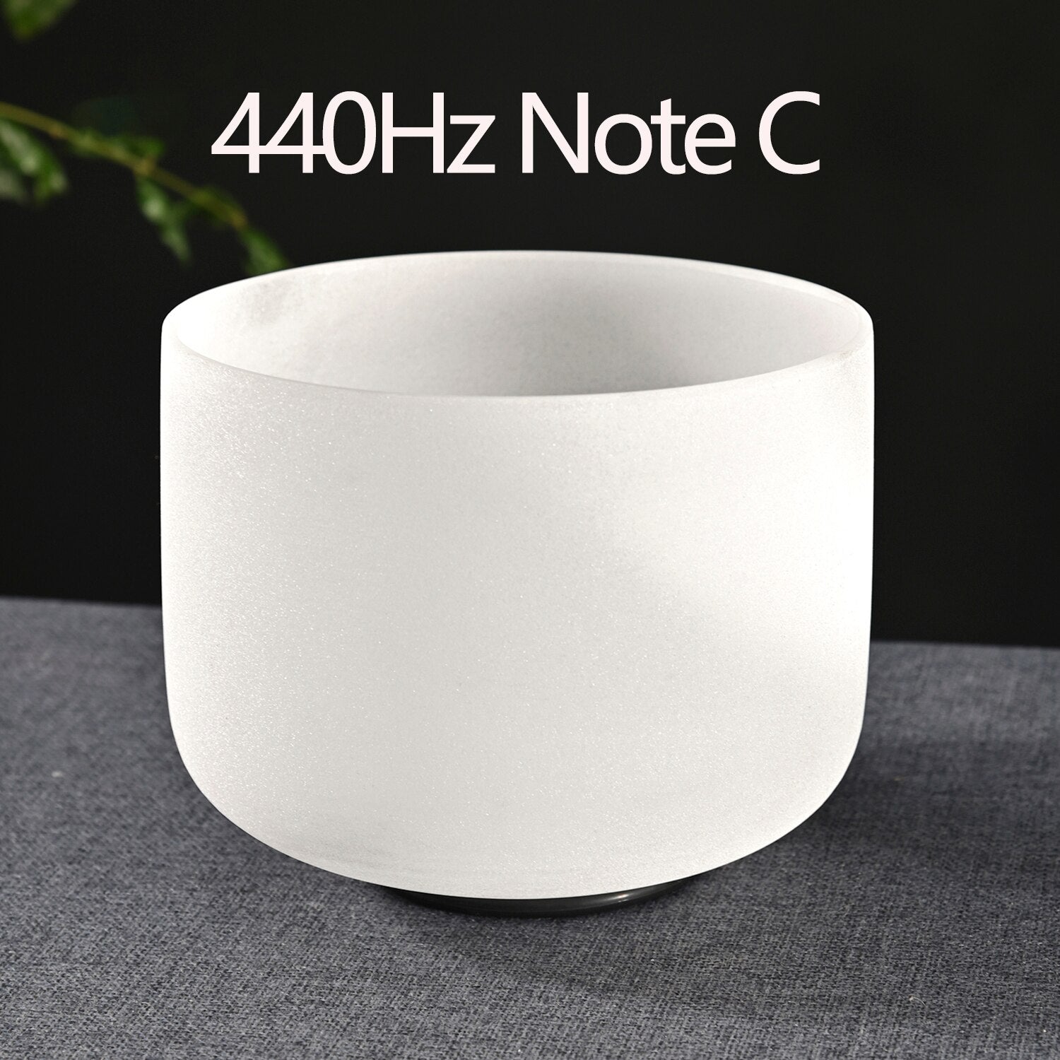 CVNC 12 Inch Chakra Frosted Quartz Crystal Singing Bowl for Sound Healing Energy Balance with Free O-ring&Mallet