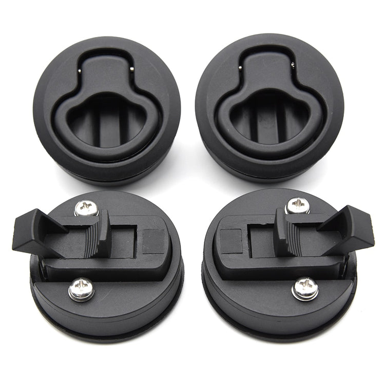 1pcs/2pcs/4pcs/10pcs Round Flush Pull Slam Latch for RV Boat Marine Deck Hatches Lift Pull Handle Non Key Marine Deck Locker - Azbrowse