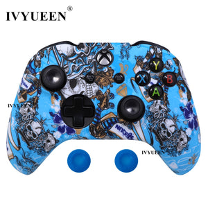IVYUEEN Silicone Protective Skin Case for XBox One X S Controller Protector Water Transfer Printing Camouflage Cover Grips Caps - Azbrowse