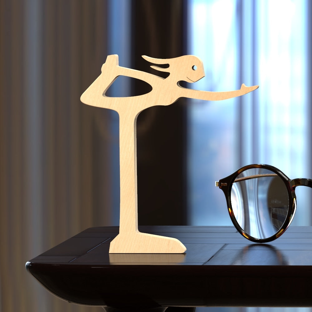 Family Puppy Wood Dog Craft Figurine Desktop Table Ornament Carving Model Home Office Decoration Pet Sculpture Christmas Gift - Azbrowse