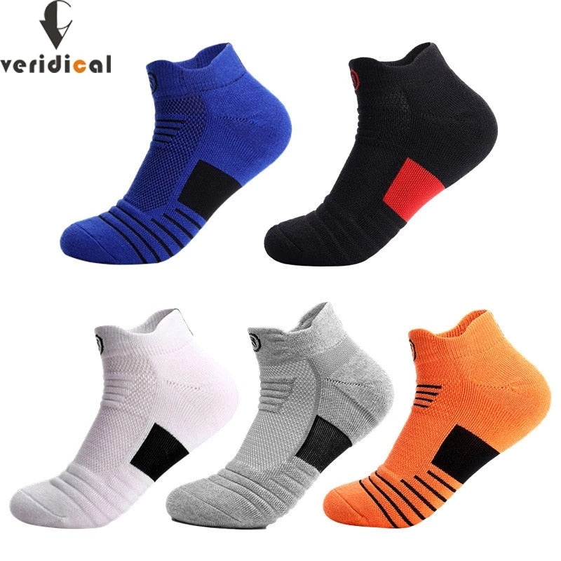 VERIDICAL 5 Pairs Cotton Compression Socks Man Good Quality Thick Breathable Ankle Crew Cool Short Socks Sox Calcetines Hombre - Azbrowse