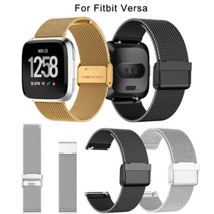Hot sale Milanese Stainless Steel Mesh Band Replacement Wristbands Bracelet Watch Band Strap For Fitbit Versa Smart Watch Belt - Azbrowse