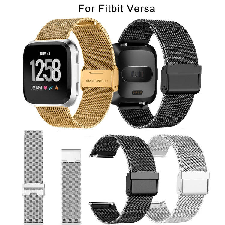 Hot sale Milanese Stainless Steel Mesh Band Replacement Wristbands Bracelet Watch Band Strap For Fitbit Versa Smart Watch Belt - Azbrowse