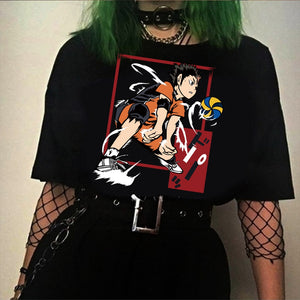 Haikyuu Men T Shirt Kuroo Anime Manga Shoyo Volleyball Cool Tee Shirt Short Sleeve T-Shirt - Azbrowse