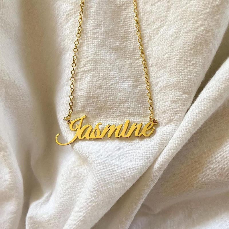 Custom Name Necklace For Women Vintage Gold Stainless Steel Jewelry Butterfly Name Necklace Personalised Letter Heart Pendant