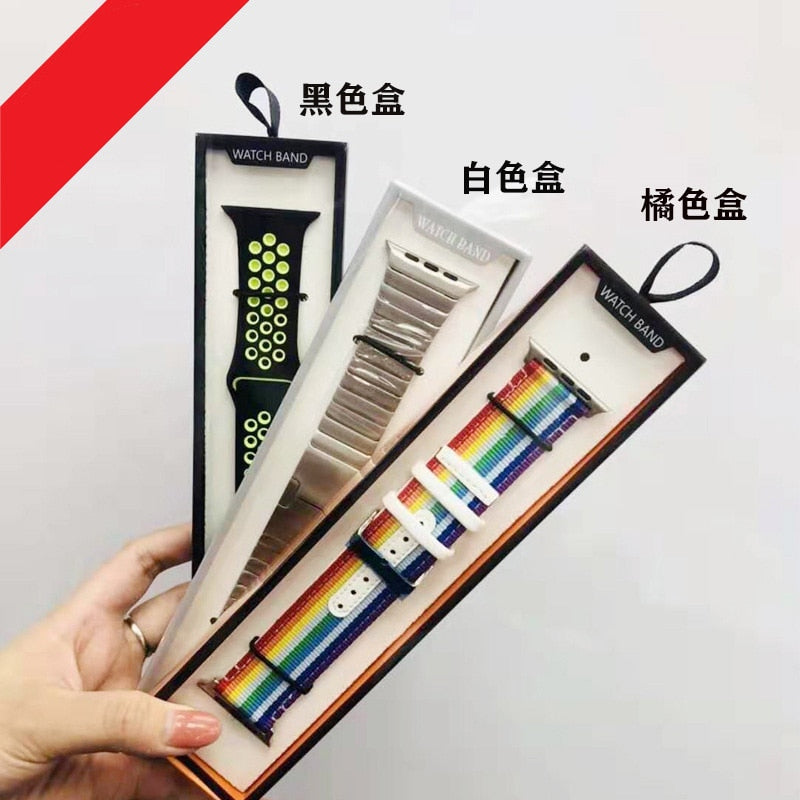 Simple Portable Strap Box Case for Apple Watch Band Paper Pack Box 38/40/42/44MM for Series Leather Silicone Nylon Milanese Band - Azbrowse