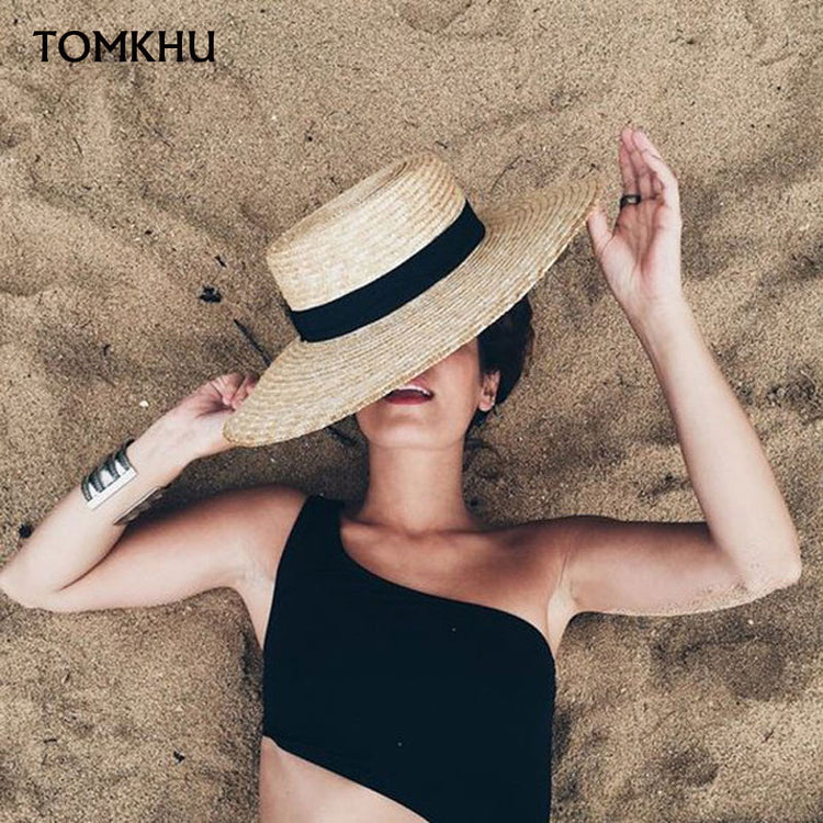 2020 Summer Women Wide Brim Straw Hat Fashion Chapeau Paille Lady Sun Hats Boater Wheat Panama Beach Hats Chapeu Feminino Caps - Azbrowse
