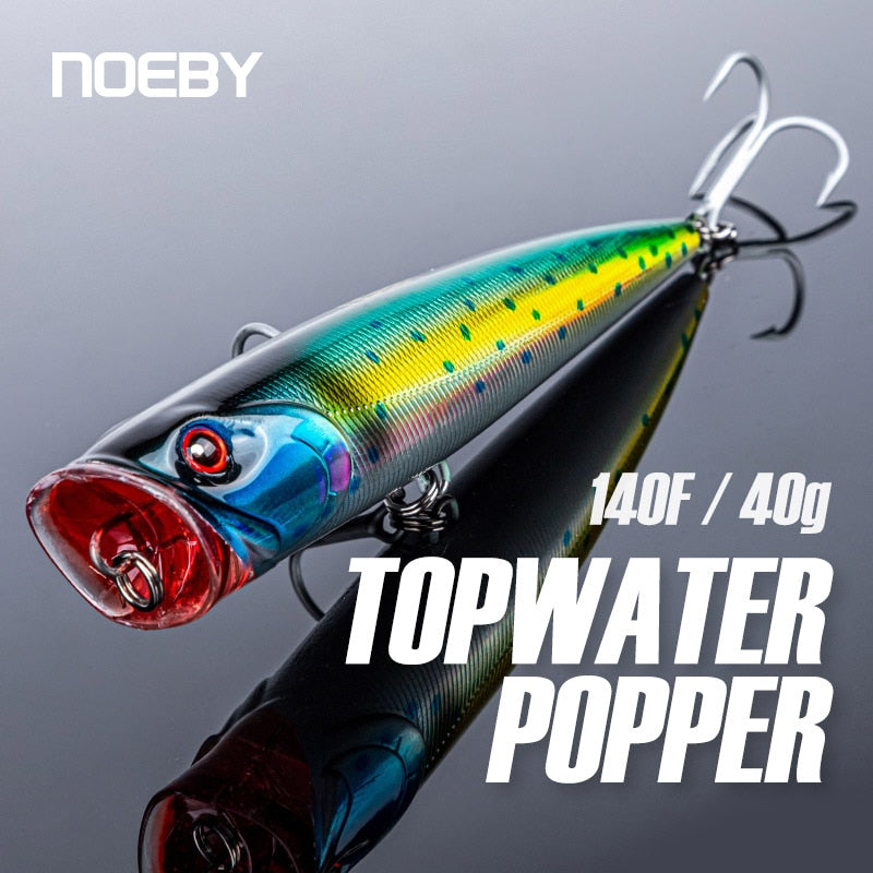 NOEBY Topwater Popper Fishing Lures 140mm 40g Saltwater Artificial Hard Baits for Sea Fishing Lure - Azbrowse