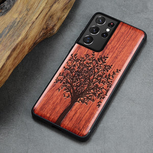 For Samsung Galaxy S21 Ultra Case Boogic Original Wood funda S21 S21+ Wood Cover Phone Case For Samsung S21 Ultra - Azbrowse