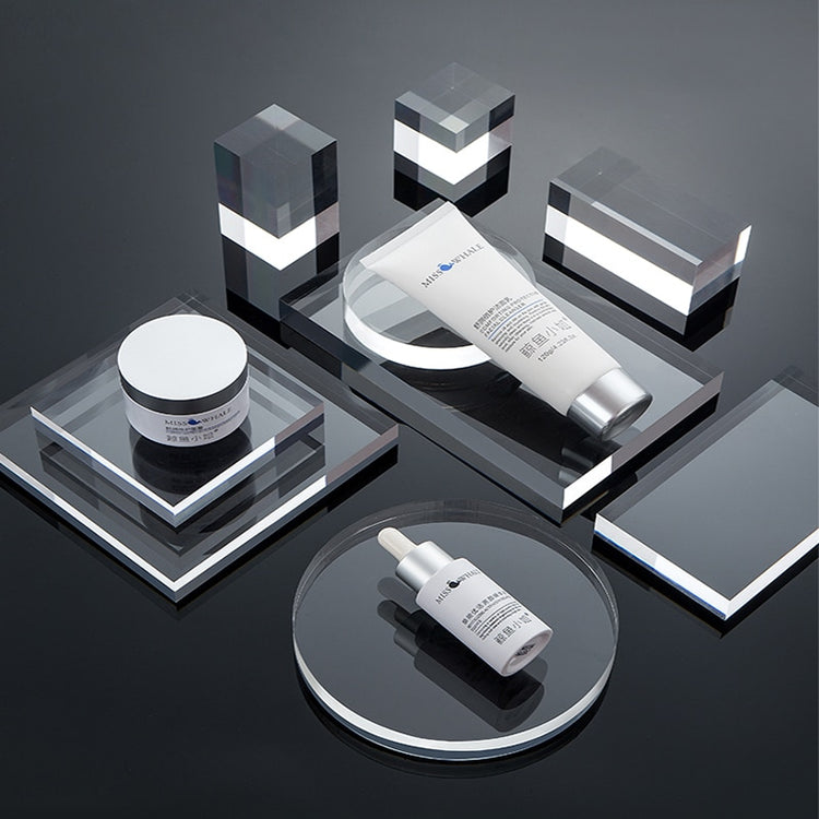 Acrylic Transparent Geometry Photography Props Scene Round Cylindrical Spherical Square Cosmetic Jewelry Props - Azbrowse