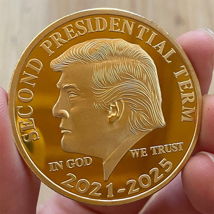 Collectible Gold Coins US Donald Trump Commemorative Coin "Second Presidential Term 2021-2025 IN GOD WE TRUST" - Azbrowse