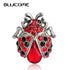 Blucome Vintage Red Crystals Ladybug Brooches For Woman Kids Suit Hats Scarf Brooch Clip Pins Insects Jewelry Small Size Corsage - Azbrowse