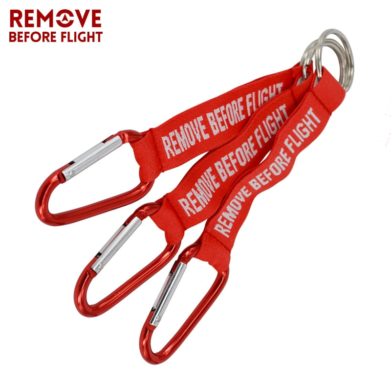 Remove Before Flight Key Chain Red Keychain Woven Letter Keyring Jewelry Aviation Tags OEM Key Chains Safety Tag 3 PCS/LOT - Azbrowse