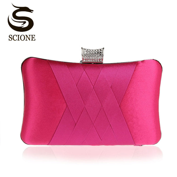 Women Clutch Bags Satin Bride Bag Purse Designer Gentle Evening Bags Party Handbag Wedding Clutch Wallet Shoulder Bag 7395 - Azbrowse