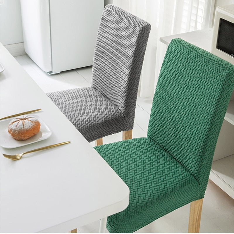 1/2/4/6pcs Dining Chair Cover Jacquard Spandex Slipcover Protector Case Stretch for Kitchen Chair Seat Hotel Banquet Elastic
