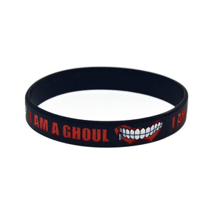 Fashion Japan Anime Tokyo Ghoul Silicone Rubber Bracelet Bangle Wristband Cosplay Jewerly Accessories Gift - Azbrowse