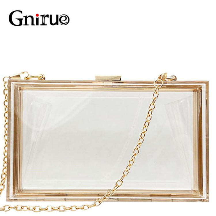 New Transparent Acrylic Bags Clear Clutches Evening Bags Wedding Party Handbags Chain Women Shoulder Bags Purses 9 Colors - Azbrowse