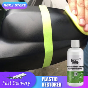 HGKJ 24 Plastic Exterior Recovery Restorer Trim Long-lasting Cleaner Agent Refresh Restoration Hydrophobic Coating Car Chemicals - Azbrowse