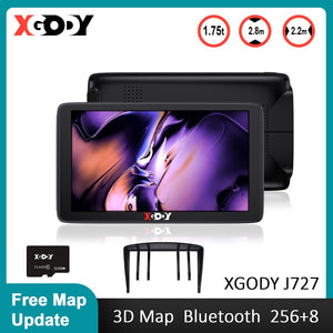 XGODY Car GPS Navigation 7 Inch Touch Screen GPS Navigator Truck Sunshade Sat Nav 256M+8G 2022 America Europe Map GPS Navigators - Azbrowse