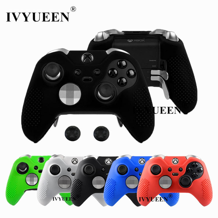 IVYUEEN Anti-Slip Silicone Protective Case Skin for Microsoft Xbox One Elite Controller Cover Thumb Stick Grips Joystick Caps - Azbrowse