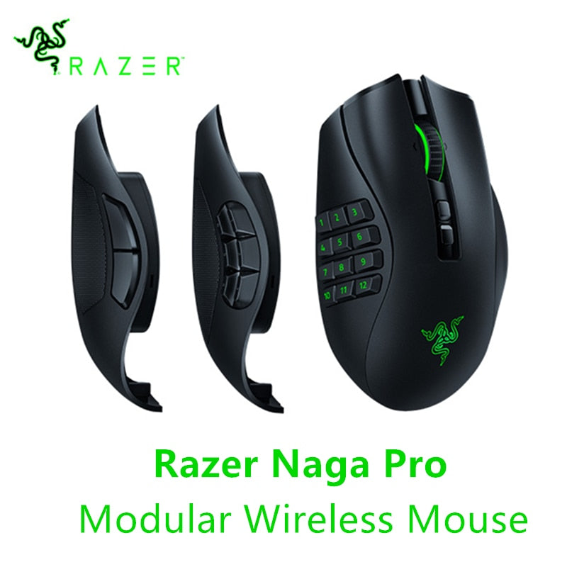 Razer Naga Pro Professional Edition Wireless Bluetooth E-Sports Computer Game Mouse Macro InterchangeableThree Side Key - Azbrowse