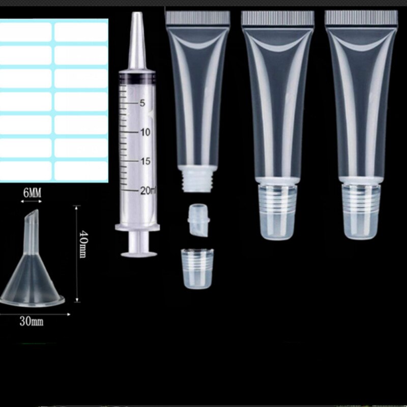 50pcs Lip Gloss Balm Tube Fillable Empty Tube Transparent Cosmetic Container Tube Transparent Lip Gloss Tube