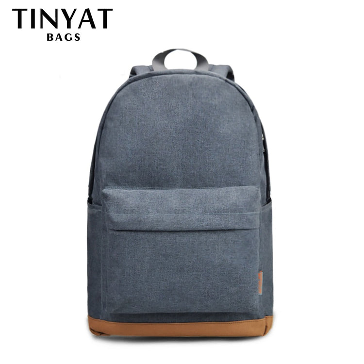 TINYAT Men's 15 inch laptop backpacks computer male school Backpacks Rucksacks leisure for teenage Travel Shoulder Mochila Grey - Azbrowse